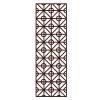 Retro Chinese Style Static Window Glass Film Imitation Wooden Lattice Decal Privacy Non-Adhesive Sliding Door Glass Film; 15x39 inches