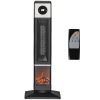 31" Electric Freestanding Fireplace with Oscillation, Remote Control & 12H Timer for Indoors, 1400W, Black