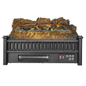 VEVOR Electric Fireplace Log, 20 inch Fireplace Insert Log Heater, with Remote Controller, 5 Adjustable Flame Brightness, 24H Timer