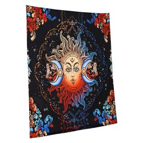 VEVOR Sun and Moon Tapestry, Psychedelic Mystic Floral Aesthetic Wall Tapestry, Vintage Wall Blanket for Home Decoration, Suitable for Bedroom