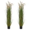 VEVOR Artificial Grass Plant, 2 Pack 59 inch Horsetail Reed Grass in Pot