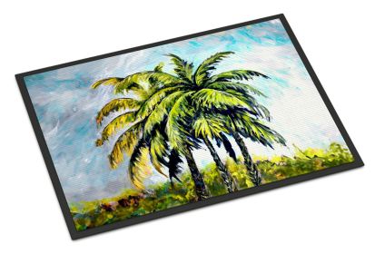 Tropical Breeze Palm Trees Doormat Front Door Mat Indoor Outdoor Rugs for Entryway, Non Slip Washable Low Pile, 24H X 36W