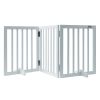 VEVOR Free Standing Dog Gate, 24" H x 60" W Freestanding Pet Gate, 3 Panels Foldable Dog Gate for Wide and Narrow Passageways