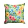 Alaska Forget-me-nots in Watercolor Throw Pillow Machine Washable, Indoor Outdoor Decorative Pillow for Couch, Bed or Patio, 14Hx14W