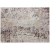 Machine Washable Area Rug 4x6, Non-Slip Modern Abstract Floor Carpet for Living Room, Bedroom, Dining Room, Mixed-Brown