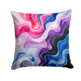 Genderfluid Pride Throw Pillow Machine Washable, Indoor Outdoor Decorative Pillow for Couch, Bed or Patio, 18Hx18W