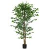 6ft Artificial Tree, Indoor Fake Ficus with Pot, for Home Office Living Room Decor