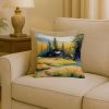 Montana Bitterroot in Watercolor Throw Pillow Machine Washable, Indoor Outdoor Decorative Pillow for Couch, Bed or Patio, 18Hx18W