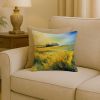 Nebraska Goldenrod in Watercolor Throw Pillow Machine Washable, Indoor Outdoor Decorative Pillow for Couch, Bed or Patio, 18Hx18W