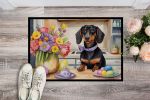 NEW Decorating Easter Dachshund Doormat Front Door Mat Indoor Outdoor Rugs for Entryway, Non Slip Washable Low Pile, 18H X 27W