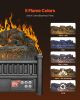 VEVOR Electric Fireplace Log, 20 inch Fireplace Insert Log Heater, with Remote Controller, 5 Adjustable Flame Brightness, 24H Timer