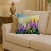 Idaho Syringa in Watercolor Throw Pillow Machine Washable, Indoor Outdoor Decorative Pillow for Couch, Bed or Patio, 14Hx14W