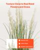 VEVOR Artificial Grass Plant, 2 Pack 47 inch Reed Flower Grass in Pot