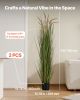 VEVOR Artificial Grass Plant, 2 Pack 59 inch Horsetail Reed Grass in Pot