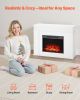 VEVOR 43 inch Freestanding Fireplaces, 1500W 5120BTU Fake Electric Fireplace Stove Heater with Mantel, Overheating Protection, Adjustable Flames,Timer