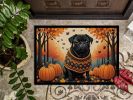 NEW Black Pug Fall Doormat Front Door Mat Indoor Outdoor Rugs for Entryway, Non Slip Washable Low Pile, 18H X 27W