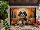 Shih Tzu Fall Doormat Front Door Mat Indoor Outdoor Rugs for Entryway, Non Slip Washable Low Pile, 24H X 36W