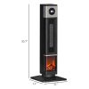 31" Electric Freestanding Fireplace with Oscillation, Remote Control & 12H Timer for Indoors, 1400W, Black