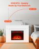 VEVOR 43 inch Freestanding Fireplaces, 1500W 5120BTU Fake Electric Fireplace Stove Heater with Mantel, Overheating Protection, Adjustable Flames,Timer