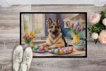 NEW Decorating Easter German Shepherd Doormat Front Door Mat Indoor Outdoor Rugs for Entryway, Non Slip Washable Low Pile, 18H X 27W