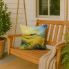 Nebraska Goldenrod in Watercolor Throw Pillow Machine Washable, Indoor Outdoor Decorative Pillow for Couch, Bed or Patio, 18Hx18W