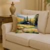 Montana Bitterroot in Watercolor Throw Pillow Machine Washable, Indoor Outdoor Decorative Pillow for Couch, Bed or Patio, 14Hx14W