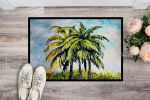 Tropical Breeze Palm Trees Doormat Front Door Mat Indoor Outdoor Rugs for Entryway, Non Slip Washable Low Pile, 24H X 36W