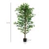 6ft Artificial Tree, Indoor Fake Ficus with Pot, for Home Office Living Room Decor