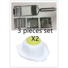 Stainless Steel Grater, Vegetable And Fruit Slicer, Peeler (Option: 6 sets tools Hand guard)