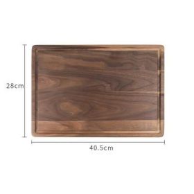 Black Walnut Wood Cutting Board Creative Whole Tray Fruit Chopping Cutting Board Wood Chopping Blocks For Kitchen (Option: Rectangula L)