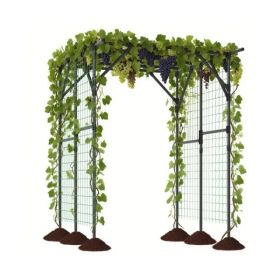 Large Garden Trellis Arch - 79"x59"x78" PE-Coated Metal, Rustproof Plant Support For Climbing Vines (Option: defaulttitle)