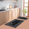 Printed Absorbent & Non-Slip Door Mat - Durable Polyester Carpet with "Kitchen" Design, Ideal for Bathrooms, Hallways, Living Rooms