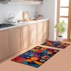 Printed Absorbent & Non-Slip Door Mat - Durable Polyester Carpet with "Kitchen" Design, Ideal for Bathrooms, Hallways, Living Rooms