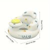 "Developmental Baby Seat – BPA-Free Plastic with Washable Pad – White"