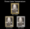 Triple Color Temperature/LED/RGB Smart Touch Control Bathroom Mirror with Tempered Glass, Adjustable Light, Fog & Shatterproof, Memory Function