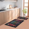 Printed Absorbent & Non-Slip Door Mat - Durable Polyester Carpet with "Kitchen" Design, Ideal for Bathrooms, Hallways, Living Rooms